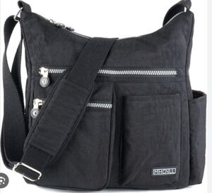 MHCNLL Crossbody Bag with Anti Theft RFID Pocket Black